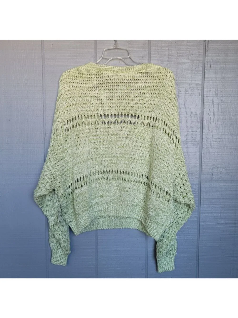 Free People Chunky Knit Sweater Oversized Balloon Sleeve Boho Pullover. Size S